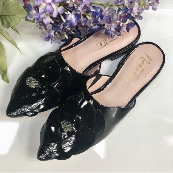 Nanette Lenore Black Alexandra Mules 7.5 - Picture 2 of 8